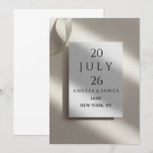 Invitation de mariage « Save the Date » modifiable (Devant / Derrière)