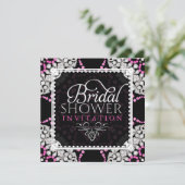 Invitation de mariage scintillante en diamant blan (Debout devant)