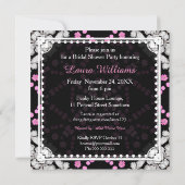 Invitation de mariage scintillante en diamant blan (Dos)