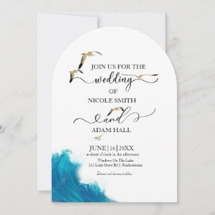 Invitation de mariage Sea Beach Destination côtiè