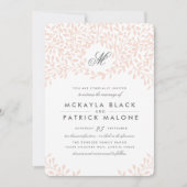 Invitation de mariage Secret Garden - Blush (Devant)