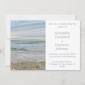 Invitation de mariage Shell Blue Beach (Devant)