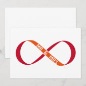 Invitation de mariage, signe de l'infini avec M et (Devant / Derrière)