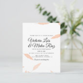 Invitation de mariage silhouette de feuille de Pam (Debout devant)