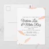 Invitation de mariage silhouette de feuille de Pam (Devant / Derrière)