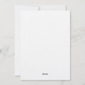 Invitation de mariage simple (Dos)