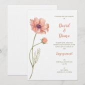 Invitation de mariage simple (Devant / Derrière)
