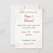 Invitation de mariage simple (Devant)