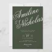Invitation de mariage simple (Devant)