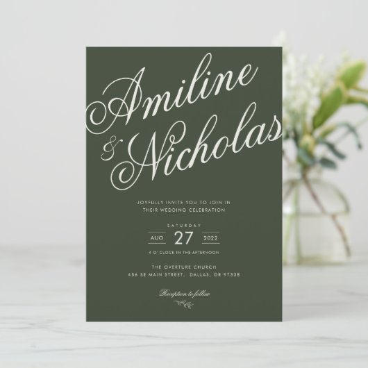 Invitation de mariage simple (Debout devant)