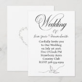 Invitation de mariage simple (Devant / Derrière)