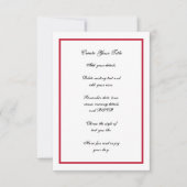 Invitation de mariage simple à la frontière rouge (Devant)
