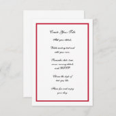 Invitation de mariage simple à la frontière rouge (Devant / Derrière)