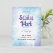 Invitation de mariage simple à l'aquarelle (Debout devant)