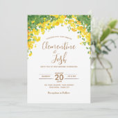 Invitation de mariage simple à l'aquarelle (Debout devant)