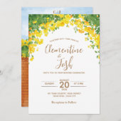 Invitation de mariage simple à l'aquarelle (Devant / Derrière)