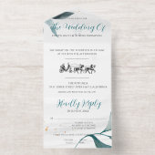 Invitation de mariage, simple avec calèche rétro (Intérieur)