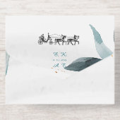 Invitation de mariage, simple avec calèche rétro (Verso)