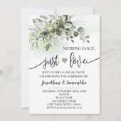 Invitation de mariage simple avec verdure et amour (Devant)