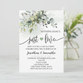 Invitation de mariage simple avec verdure et amour (Debout devant)