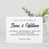 Invitation de mariage simple Boho Kraft (Debout devant)