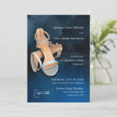 Invitation de mariage Simple Chaussures Bleues (Debout devant)