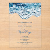 invitation de mariage simple classique en acryliqu (Recto)