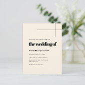 Invitation de mariage simple élégante et chic coul (Debout devant)