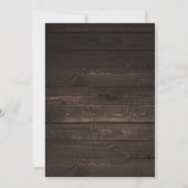 Invitation de mariage simple en bois rustique fonc (Dos)