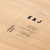 Invitation de mariage simple et audacieuse en acry (Poser)