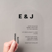 Invitation de mariage simple et audacieuse en acry (In situ (ordinateur de poche))