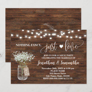 Invitation de mariage simple et champêtre