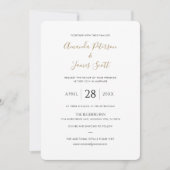 Invitation de mariage simple et élégant Modèle ave (Devant)
