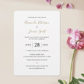 Invitation de mariage simple et élégant Modèle ave