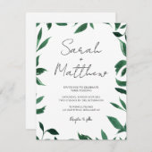 Invitation de mariage simple et élégante (Devant / Derrière)