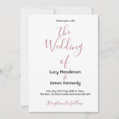 Invitation de mariage simple et élégante (Devant)