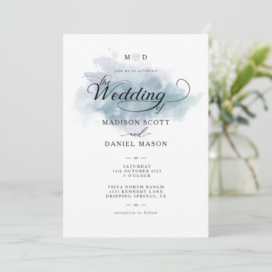 Invitation de mariage simple et élégante (Debout devant)