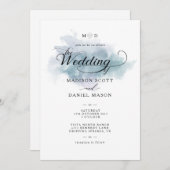 Invitation de mariage simple et élégante (Devant / Derrière)