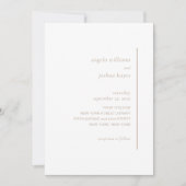 Invitation de mariage simple et élégante (Devant)