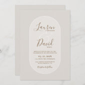 Invitation de mariage simple et élégante (Devant / Derrière)