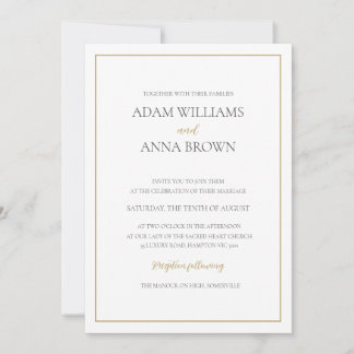 Invitation de mariage simple et minimaliste