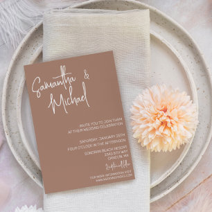 Invitation de mariage simple et minimaliste au mok