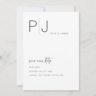 Invitation de mariage simple et minimaliste pour a