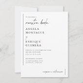 Invitation de Mariage Simple et Moderne (Dos)