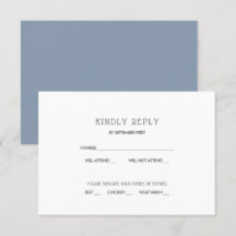 Invitation de mariage simple et moderne en bleu po