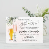 Invitation de mariage simple et végétale Just Love (Debout devant)