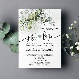 Invitation de mariage simple et verdoyante Just Lo