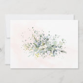 Invitation de mariage simple et verdoyante pour un (Dos)