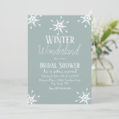 Invitation de mariage Simple Flocons de Neige d'Hi (Debout devant)