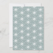 Invitation de mariage Simple Flocons de Neige d'Hi (Dos)